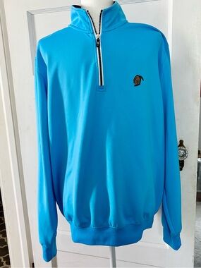 Fairway & Greene F&G Tech Bright Blue Athletic Zip-Up Performance